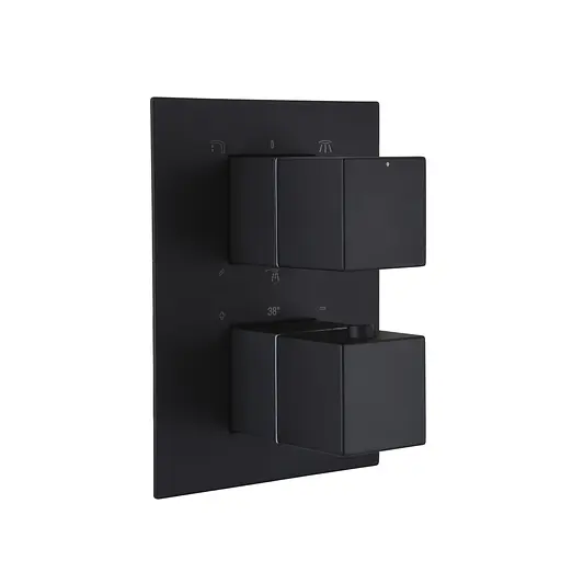 Душова система прихованого монтажу Topaz Odiss To 08117-L03-BLTermostat Smart box, Чорний матовий - фото 4