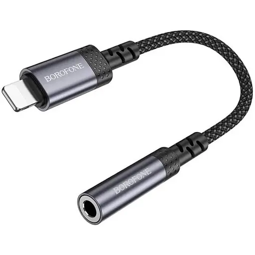 Адаптер перехідник Borofone BV24 3.5 мм мама Lightning тато - фото 1