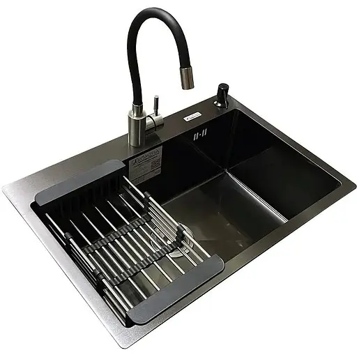 Комплект мийка + змішувач Romzha Arta U-600S BL (C) - фото 3