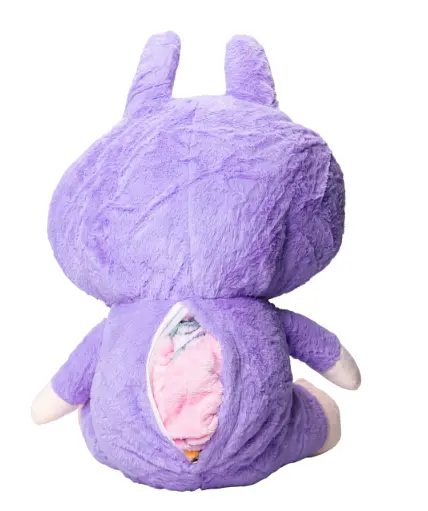 Детский набор Игрушка плед Лабуба фиолетовый мягкая игрушка с пледом для детей - фото 3