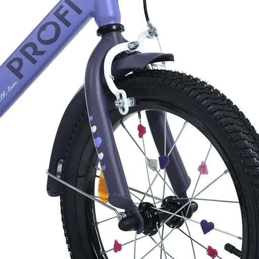 Велосипед дитячий MB 16043-1 колеса 16 дюймів, фіолетовий - фото 4