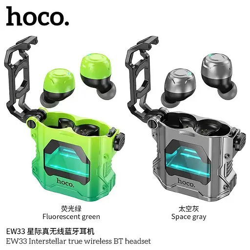 Наушники Hoco EW33 Interstellar true wireless BT headset |BT5.3, 25/300mAh, 3.5h| grey - фото 4