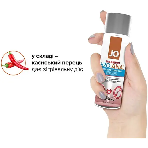 Анальна змазка System JO Anal H2O - Warming (60 мл) - фото 4