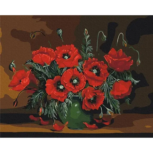 Картина по номерам на підрамнику Brushme Натюрморт з маками - фото 1