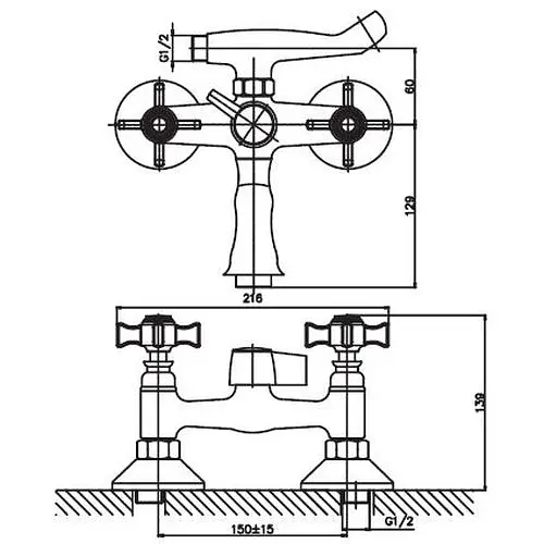 Змішувач для ванни Haiba ZEUS 142 HB0421 - фото 2