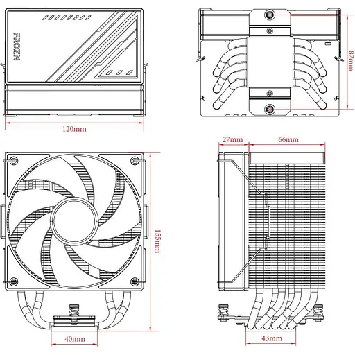 Кулер для процесора ID-Cooling Frozn A610 ARGB (FROZN A610 ARGB) - фото 7