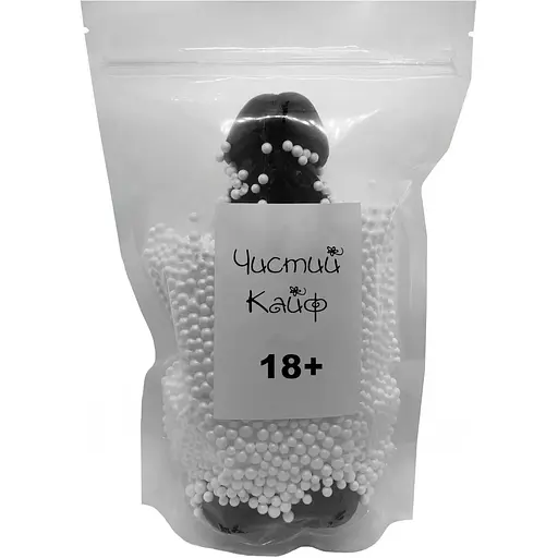 Крафтовое мыло-член с присоской Чистий Кайф Black Size XL - фото 4