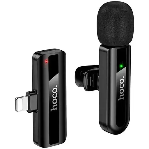 Мікрофон Hoco L20 Lightning Fair wireless microphone 2.4G 5-15m чорний - фото 1