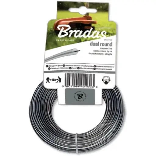 Волосінь для тримера Bradas RIPPER DUAL "коло" 2,7 мм х 15м ZRO2715K - фото 1
