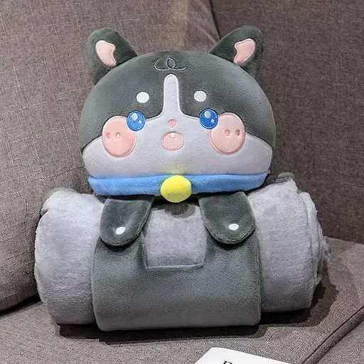 М’яка іграшка Звірятко, M18747, з пледиком, 2 заклепки (В асортименті) - фото 2