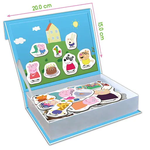 Набор магнитов "Магнитная история Семья Пеппы" Magdum МЕ 5031-15, 68 магнитных деталей - фото 2