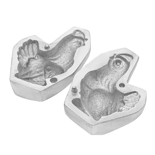 Форма алюмінієва "Курочка" для випікання святкового цільного кексу 9.2х6.5х5 см, Ласунка Сірий 86253 - фото 2