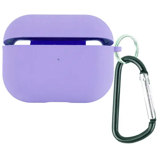 Силіконовий футляр з мікрофіброю для навушників Airpods 4 Бузковий / Dasheen