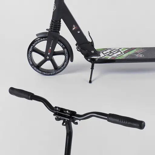 Самокат Best Scooter 84х14х33 см Чорно-зелений 000231537 - фото 6