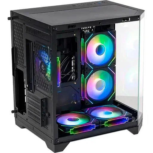 Корпус QUBE CRYSTAL ARGB Black (CRYSTAL_GBNU3) Без БП - фото 5