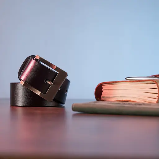 Ремінь шкіряний Vintage чоловічий 121х3,7 см acs0015152 - фото 6