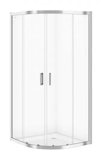 Душевая кабина Cersanit Zip полукруглая 800x800x190 S154-001, прозрачный, черный - фото 1