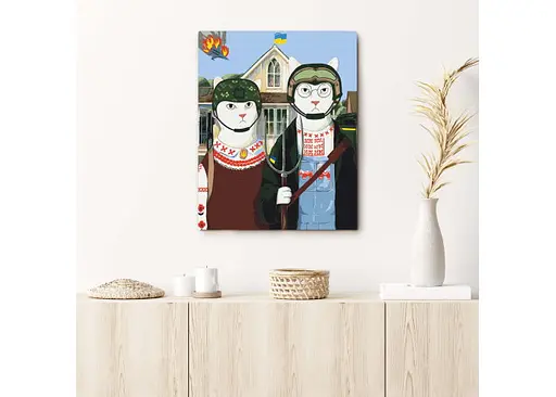 Розмальовка за номерами Оrner Українська Котика. Оборона (40х50) (orner-1675) - фото 3