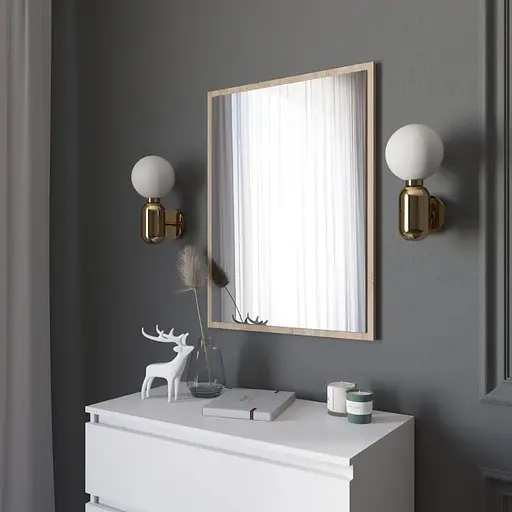 Зеркало VAYS D-4 дуб сонома прямоугольное настенное 60×80 см