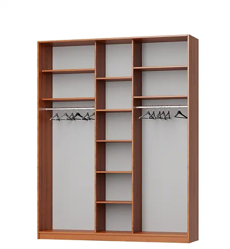 Шкаф-купе трехдверный MebelStar Стандарт AL 2ДСП/Зеркало 190x60x240 см Аляска белый (MBS-1526) - фото 2