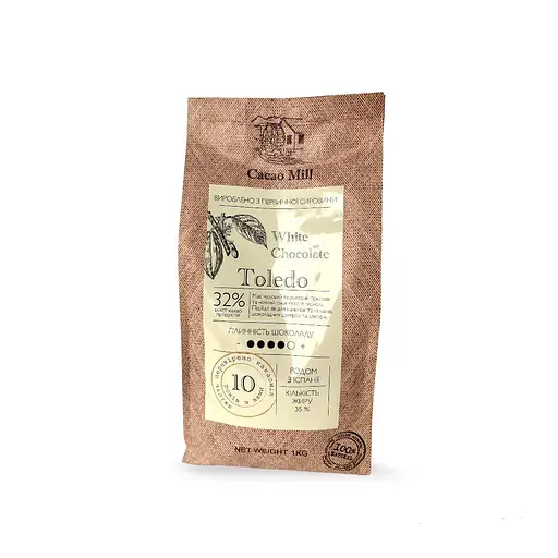 Шоколад білий 32% Toledo Cacaomill 1 кг