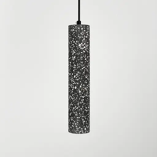 Подвес Terrazzo Cylinder Long с серым бетонным плафоном 30х6 см | Line F | Арт. MJ163-60*300 BK - фото 5