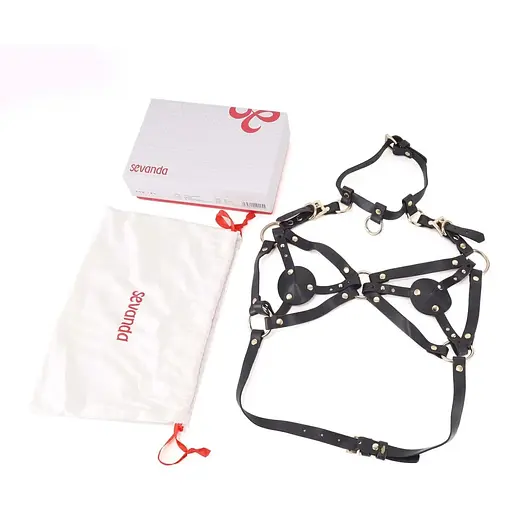 Портупея на грудь Lockink Sevanda Queen Chest Harness With Removable Bra - фото 9