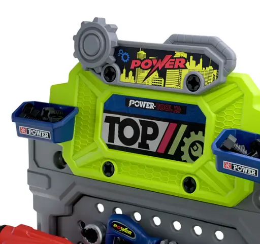 Набір інструментів-столик що складається у валізу 132 деталі шуруповерт на батарейках - фото 7