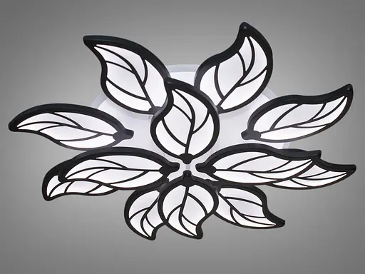 Унікальна LED-люстра з димером та підсвічуванням, потужністю 180 Вт, чорно - фото 2