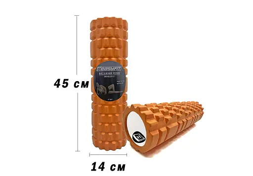 Массажный ролик EasyFit Grid Roller 45 см v.2.1 Оранжевый (EF-2027-OR) - фото 3