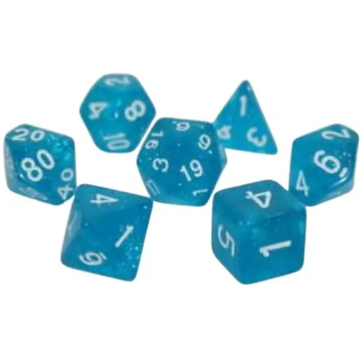 Набір кубиків Glitter 7 Dice Set - Light Blue , 7 шт. (g7dglit06) - фото 1