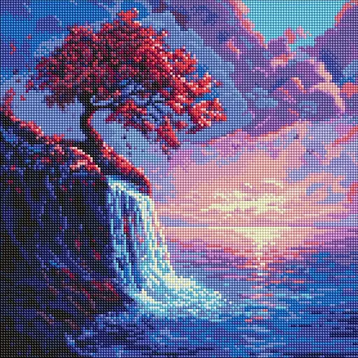 Алмазная мозаика Сакура в потоке AMO8210, 40х40 см