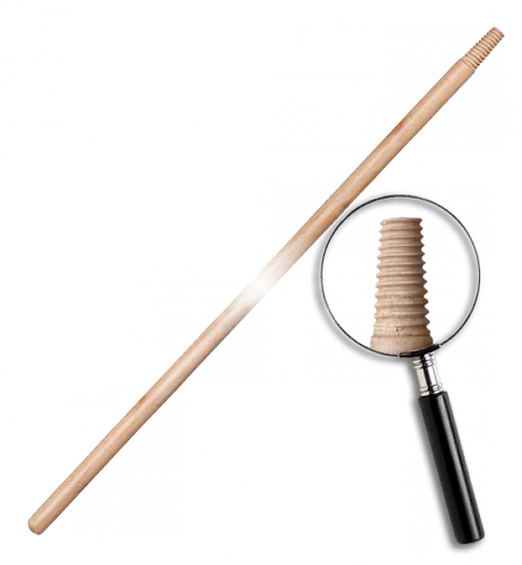 Держатель деревянный лакированный Bradas резьба IT, 24 х 1200 мм (TVI24120) - фото 1