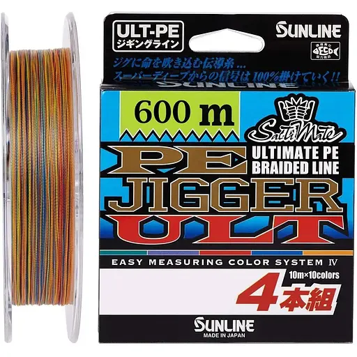 Шнур Sunline PE-Jigger ULT 600 m multicolor #2.0/0.235 mm 35lb/15.5 kg (1013-1658.10.92)