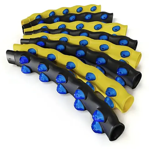 Хулахуп Hop-Sport HS-080HH с массажером 110см черно-желтый - фото 6