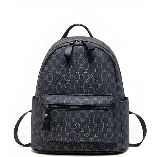 Повсякденний жіночий рюкзак з екошкіри 30х13х35 см синій (2255)