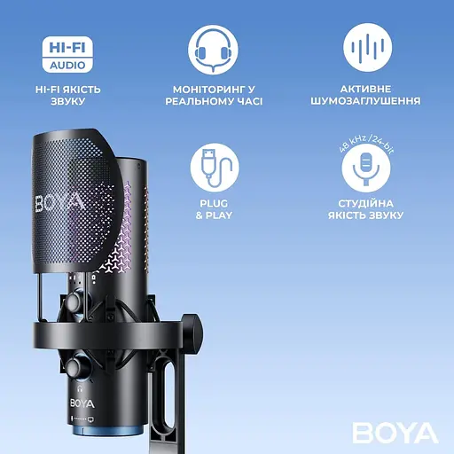 Мікрофон Boya K5-02 RGB Black K5-02) - фото 8