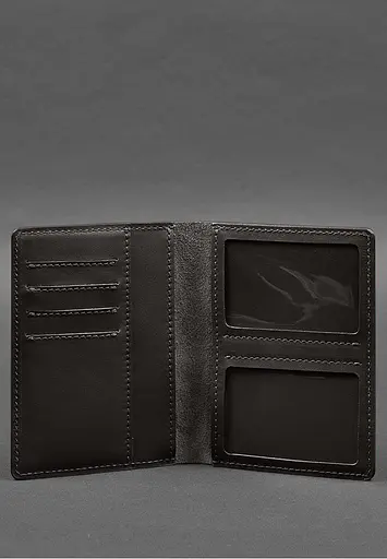 Кожаная обложка-органайзер для документов 6.1 темно-коричневый краст - фото 3