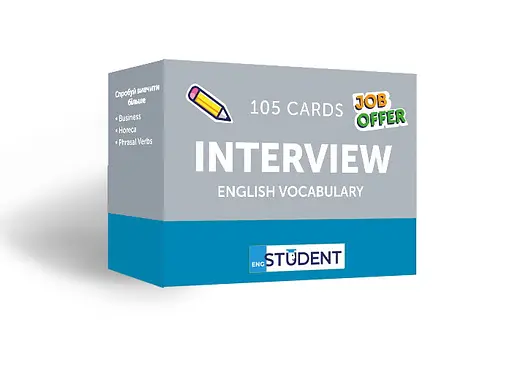 Настільна гра English Student Картки для вивчення английскої мови English Student Interview English Vocabulary (укр.) (591225969)