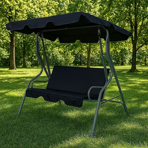 Гойдалка Leobro з подушками на 3 особи Relax Black - фото 1