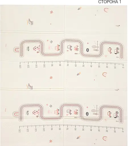 Уценка. Детский складной коврик Poppet Веселая улица и Чудо-цифры двусторонний 150х180x1 см (PP035-150) - фото 2