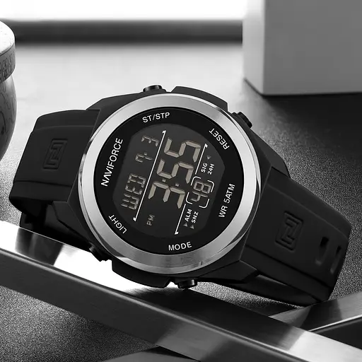 Наручний годинник чоловічий Naviforce Run Чорний (3520) - фото 5