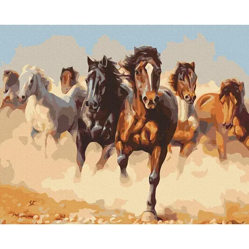 Картина за номерами Коні Brushme 40x50 см кольорова 000277773