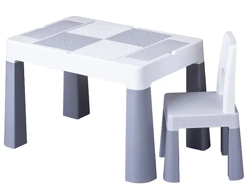 Комплект меблів Multifun стіл+1 стільчик Gray&White - фото 1