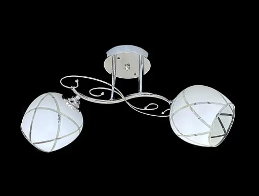 Люстра стельова на 2 плафони 2348E/2 Хром