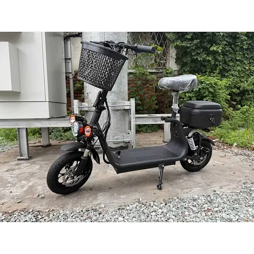 Электросамокат с сиденьем 14" Giant U12 Max (800W, 48V, 15Ah) с кофром-багажником Черный - фото 3