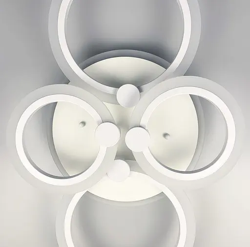 Світлодіодна люстра Senta на 4 кільця Line.F A 2374/2+2 RGB WH - фото 2