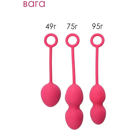 Набір вагінальних кульок Svakom Nova Plum Red зі зміщеним центром ваги - фото 3
