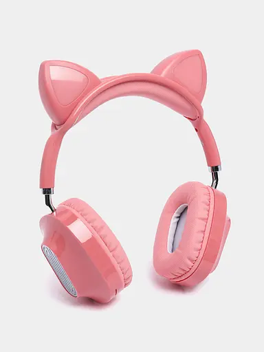 Навушники Hoco Skill cat ear BT headphones ESD13 з вушками рожеві - фото 5