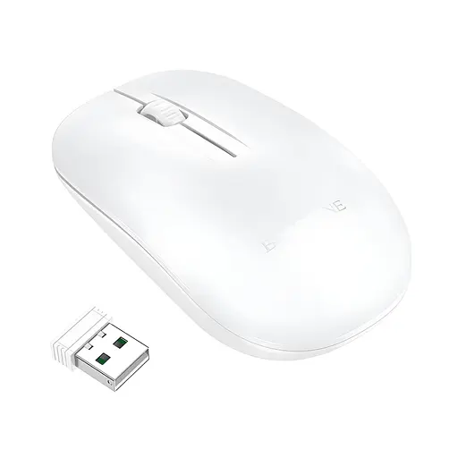 Беспроводная мышь BOROFONE BG14 Planet 2.4G+Bluetooth белая - фото 2